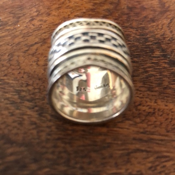 Sterling Silver GeoArt Spinner Ring - Picture 4 of 5
